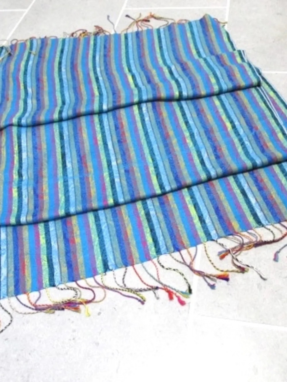 Multicolored Striped Boho Scarf/Wrap
